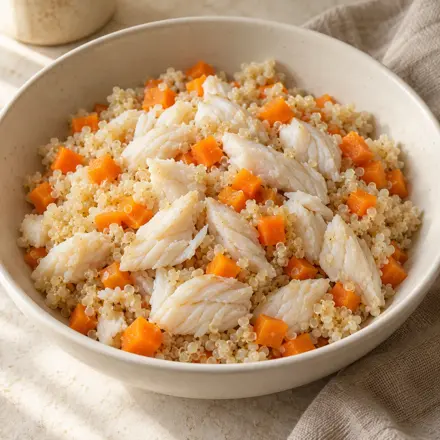 Tilapia con quinoa y zanahoria Tilapia con quinoa y zanahoria