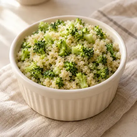 Quinoa con brócoli picadito Quinoa con brócoli picadito
