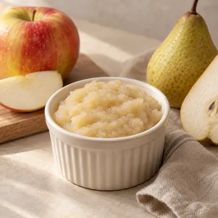 Puré fresco de manzana y pera Puré fresco de manzana y pera