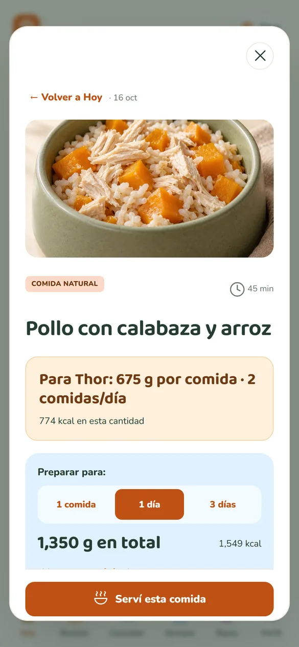 Pantalla real: cuánto darle por comida